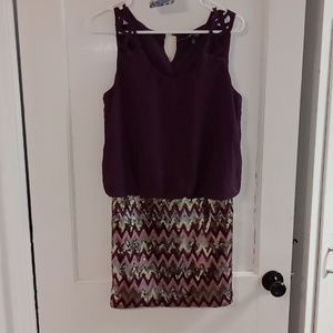 Love Reign Plum Mini Dress